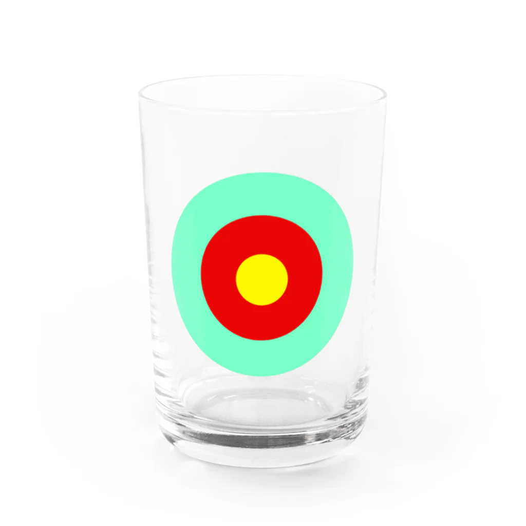 CORONET70のサークルa・ペパーミント・赤・黄 Water Glass :front