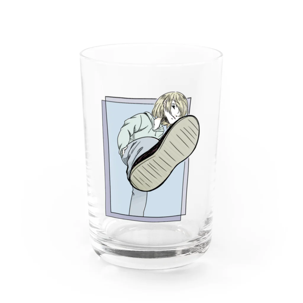 ぽちのやの足蹴 Water Glass :front