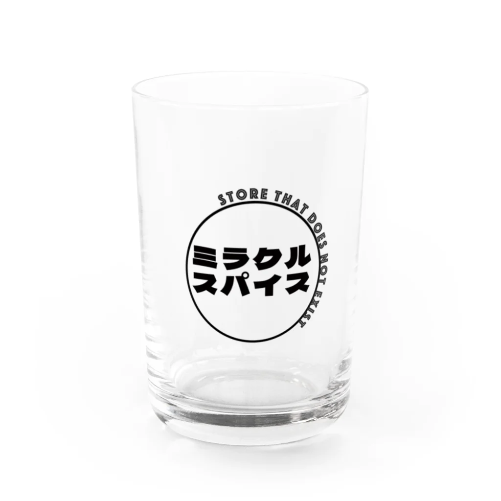 ミラクルスパイスのミラクルスパイスロゴ Water Glass :front