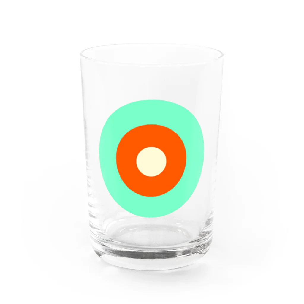CORONET70のサークルa・ペパーミント オレンジ クリーム Water Glass :front