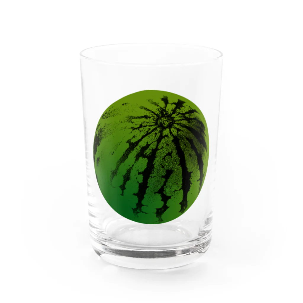 ヨープキャンが気になったのすいか -watermelon- 丸 Water Glass :front