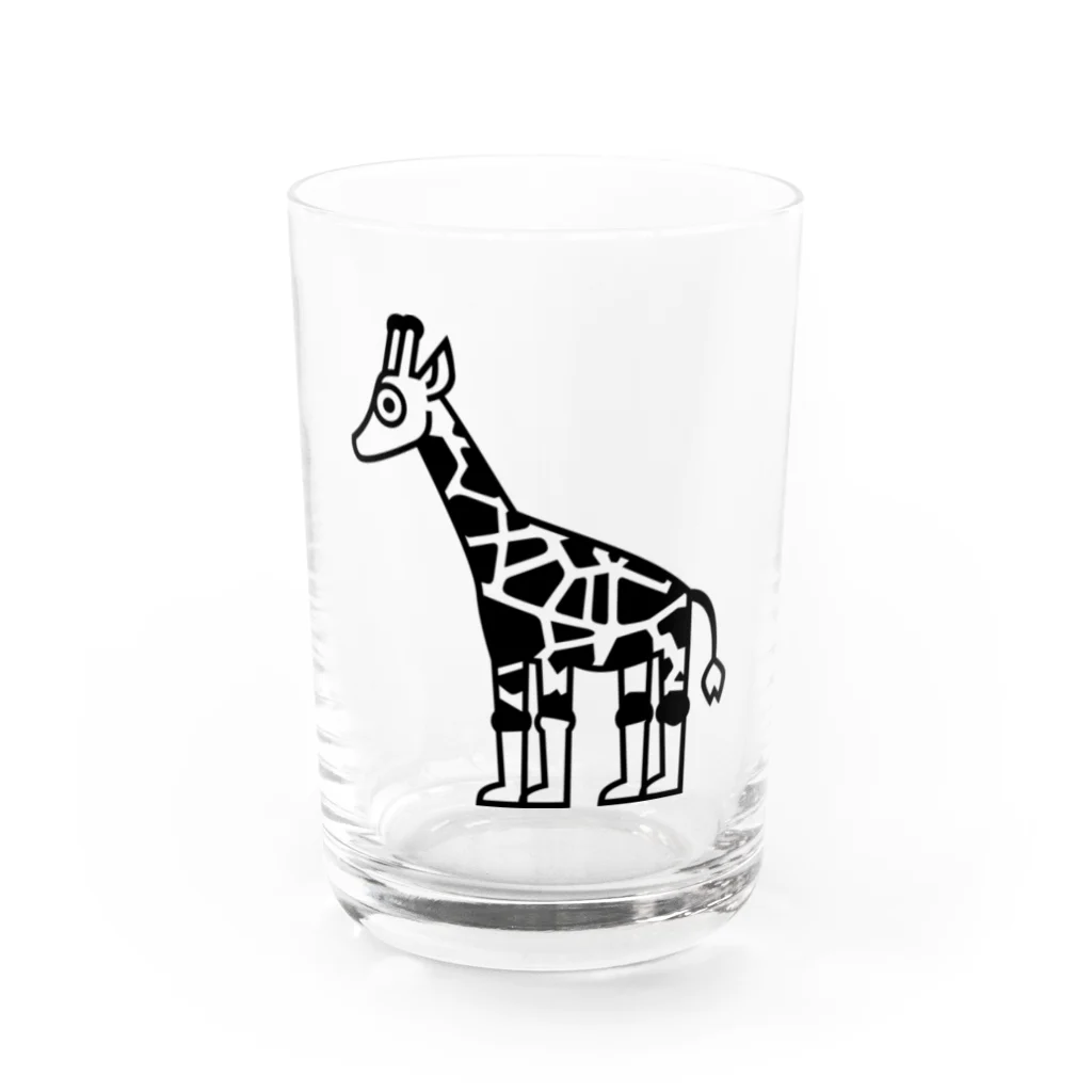 犬田猫三郎のキリンだけ Water Glass :front