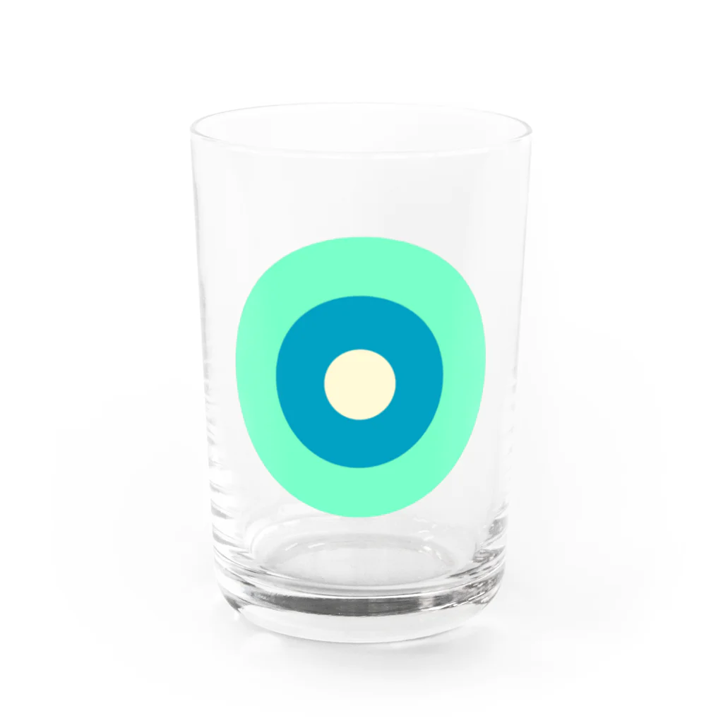 CORONET70のサークルa・ペパーミント 水色4・ クリーム Water Glass :front