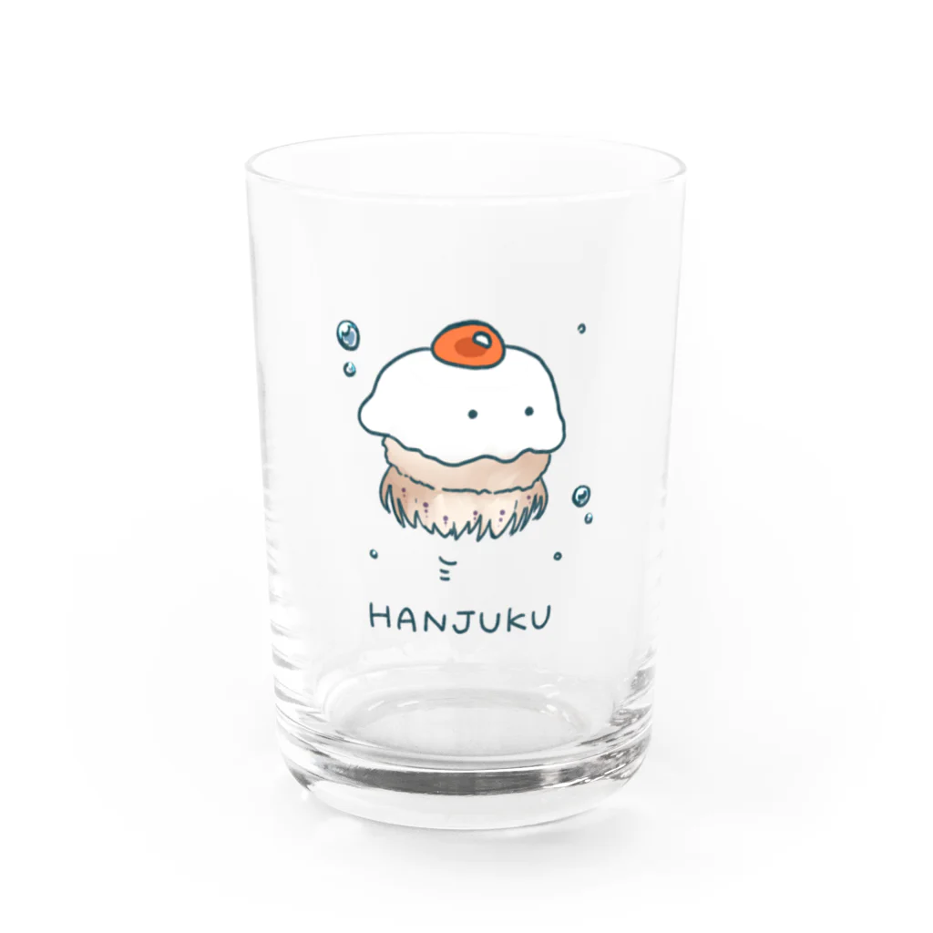 満月喫茶🌕雑貨店の目玉焼きクラゲの半熟くん Water Glass :front