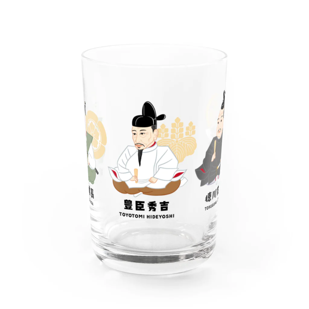 mincruの戦国三英傑 〜信長 秀吉 家康〜 Water Glass :front