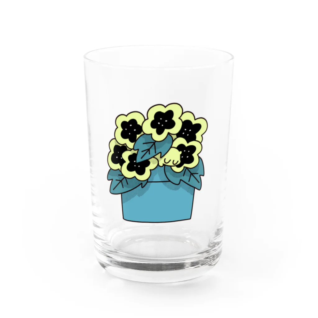 里 (sato)のH  yellow Water Glass :front