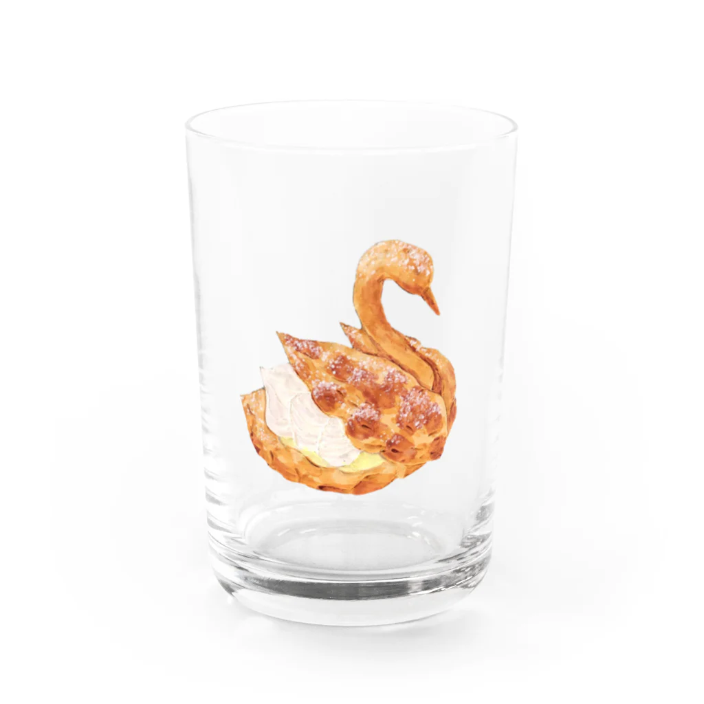 CAKES & ALE decodesignのスワンのシュークリーム Water Glass :front