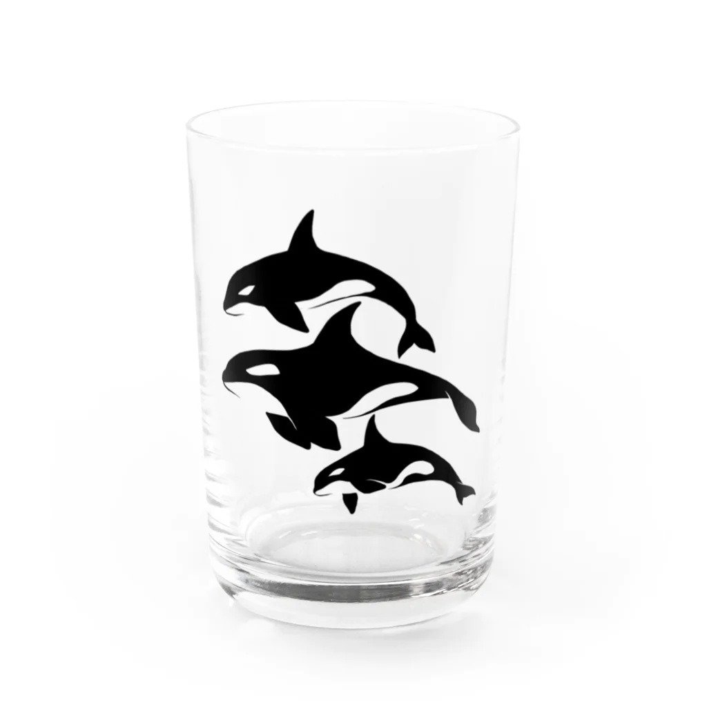 青空企画。のORCA FAMILY Water Glass :front