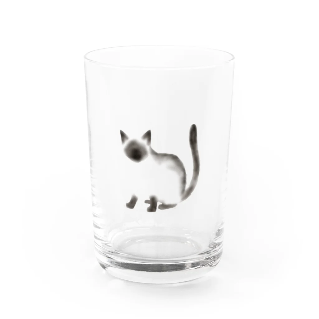 喫茶・シャム猫のすりガラス越しのシャム猫 Water Glass :front