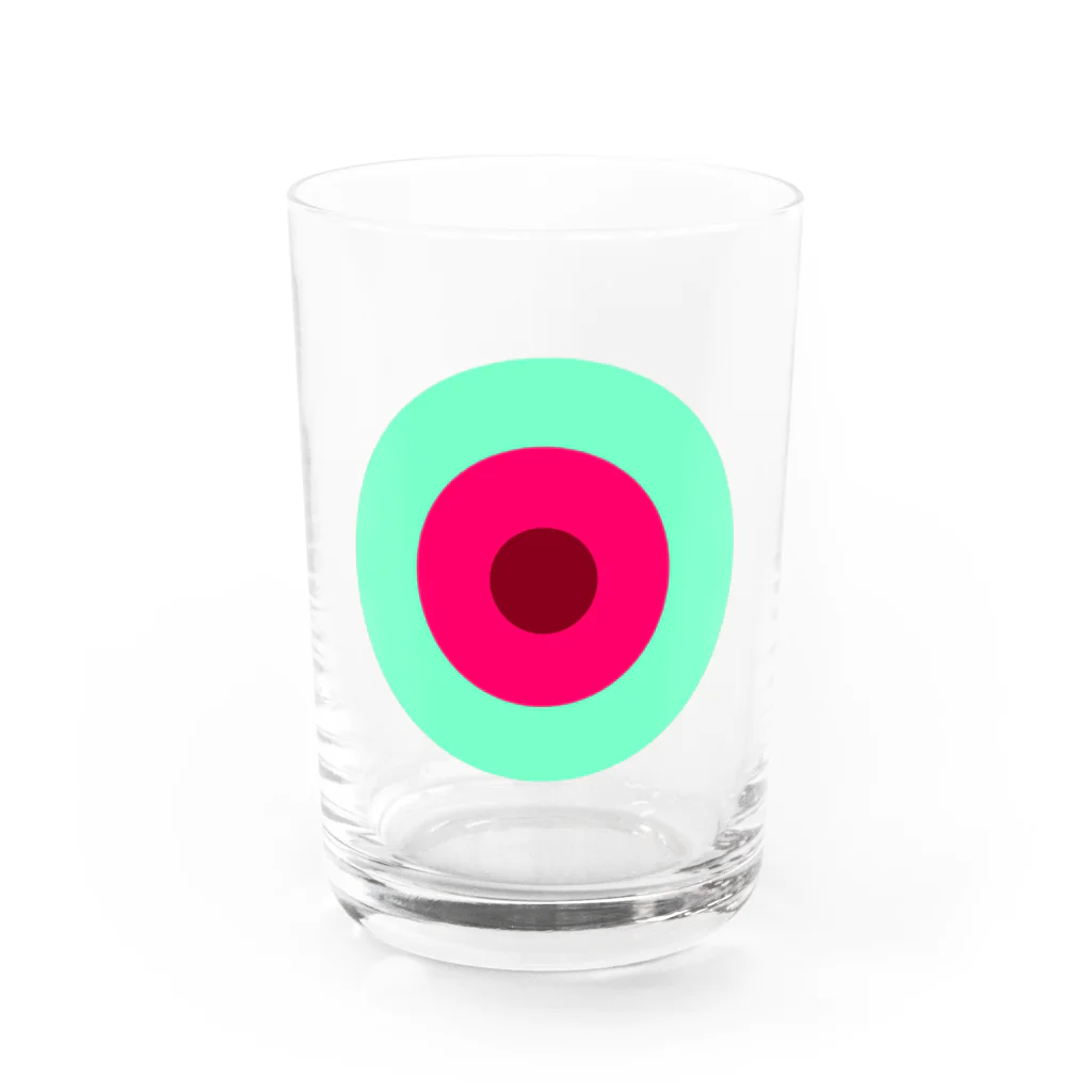 CORONET70のサークルa・ペパーミント・ショッキングピンク・ チョコ Water Glass :front