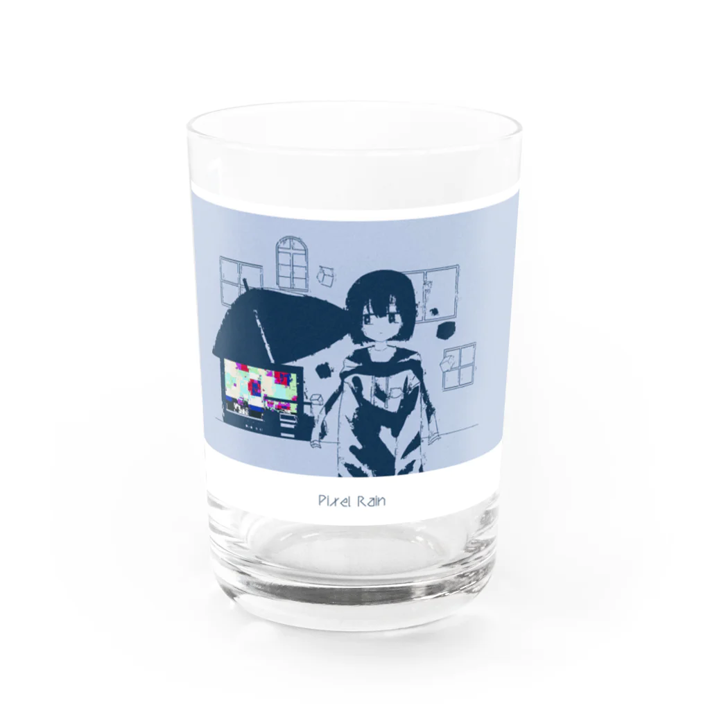 ネジマキの暇つぶしグッズ屋のPixel Rain Water Glass :front