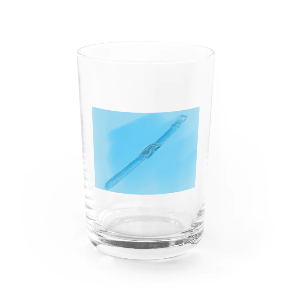 しずる🌧️の青い時計 Water Glass :front