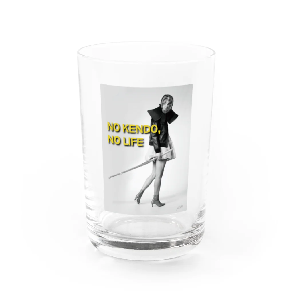 YANOのお店のNO KENDO，NO LIFE Water Glass :front