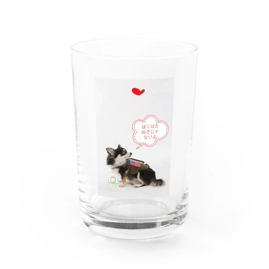 chackyuzuのぼくたぬきじゃないよ Water Glass :front