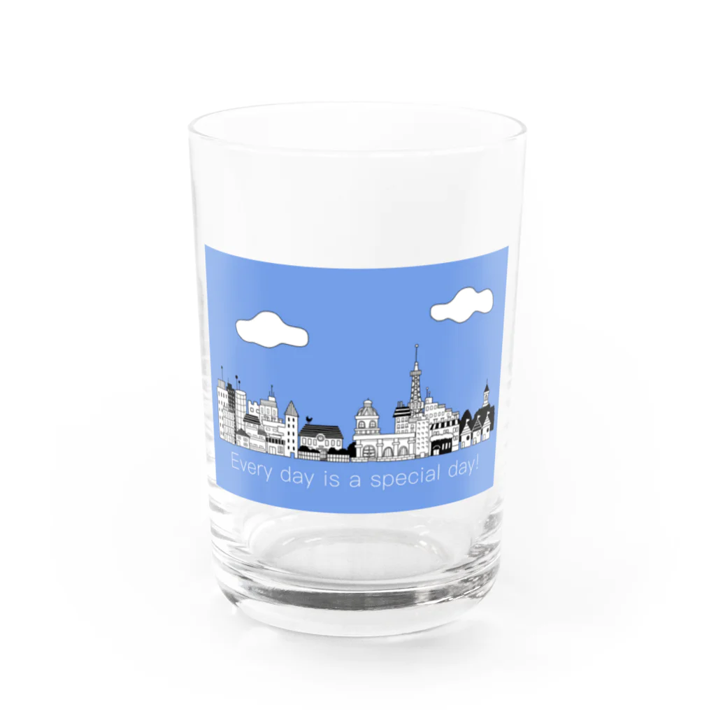 Cocokoの街並み Water Glass :front