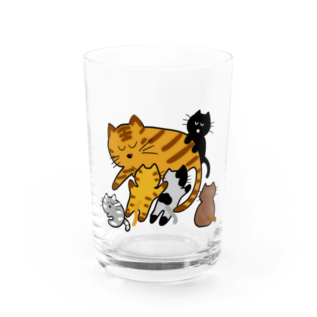 それいゆの（新）仲良し親子シリーズ(猫さん) Water Glass :front