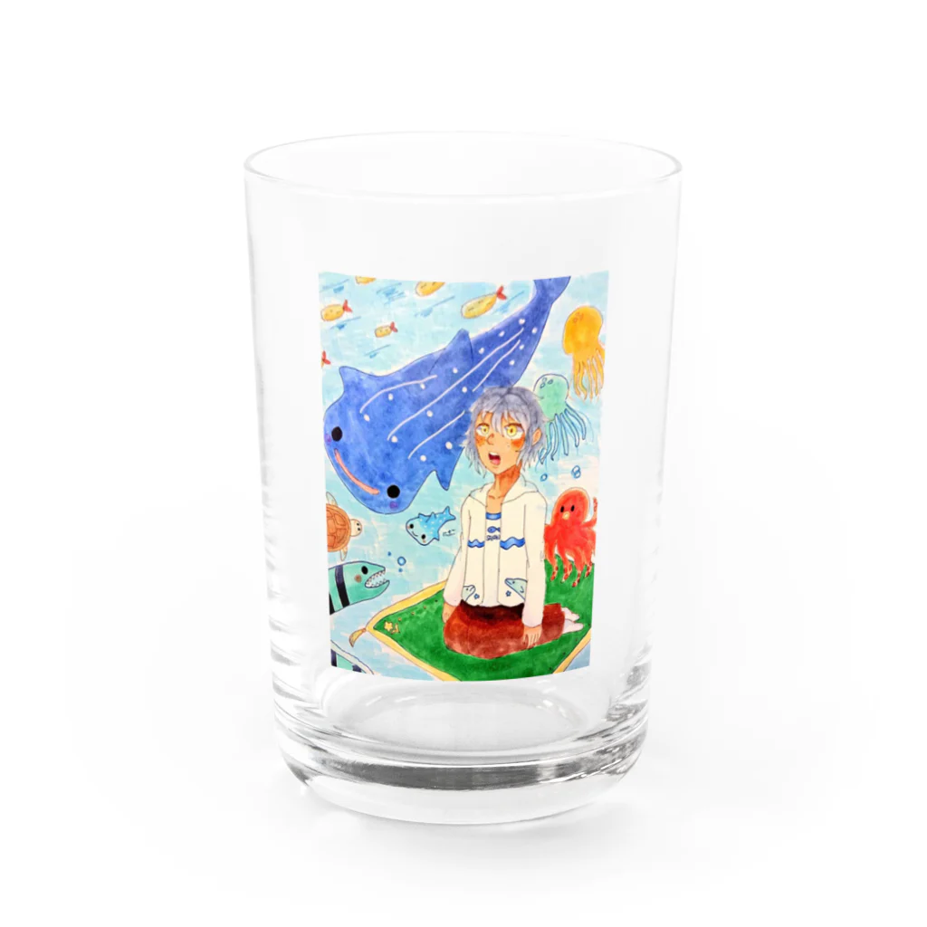 にちしょっぷの『Trip to aquatic paradise』 Water Glass :front