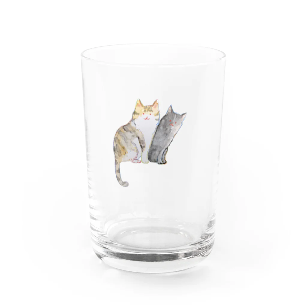 nicospyderのねこちゃん姉妹 Water Glass :front