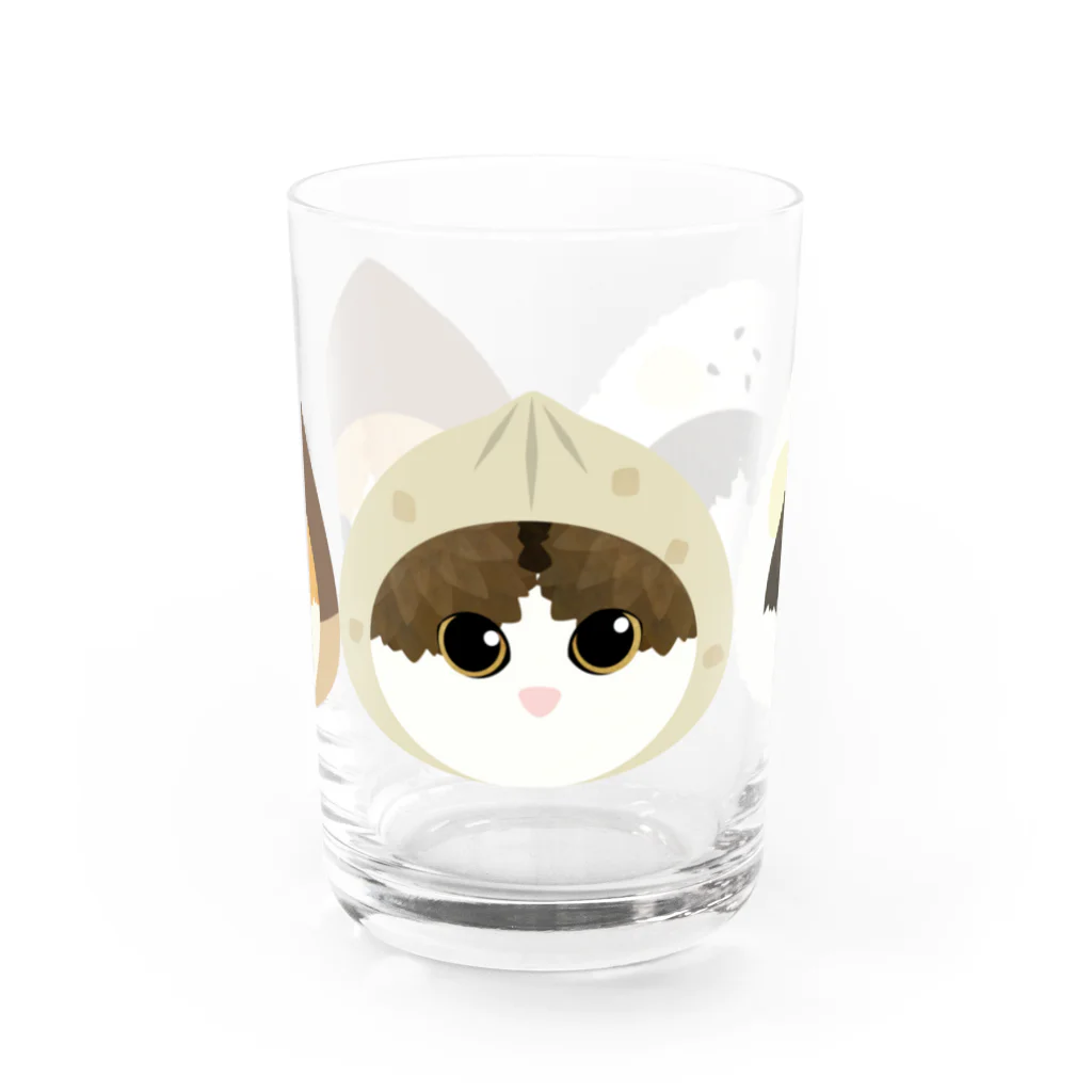 cotton-berry-pancakeのねこがかぶる　くり Water Glass :front