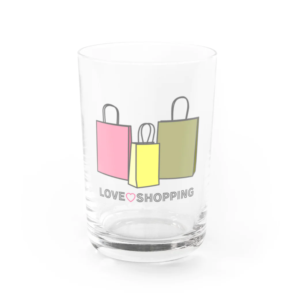 ヨープキャンが気になったの紙袋 LOVE SHOPPING Water Glass :front