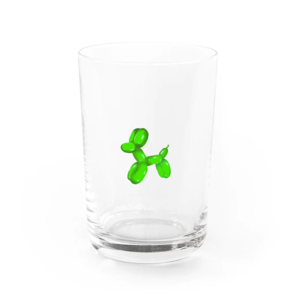 BEEのBalloon Boy Green Water Glass :front