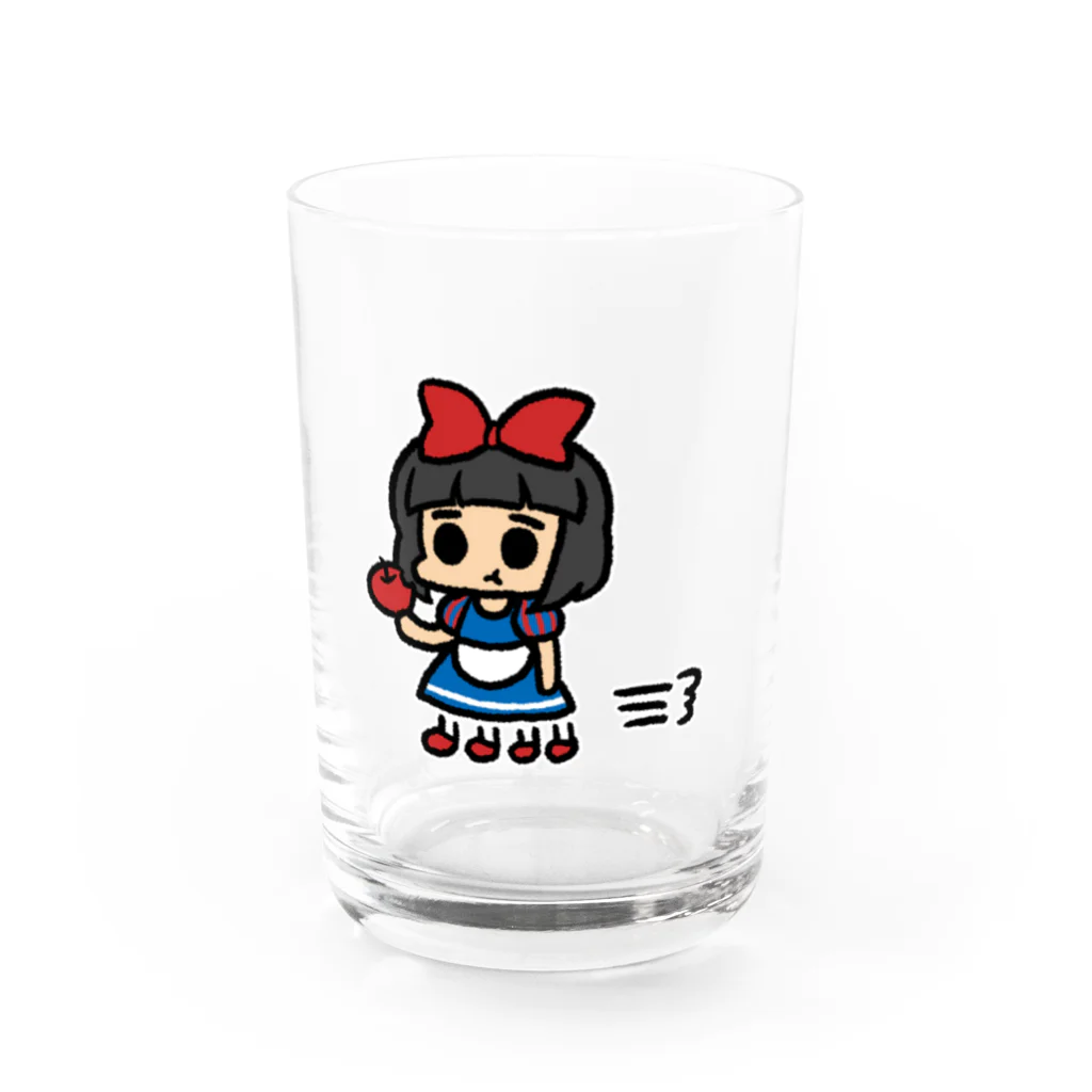 空飛ぶねこちゃん研究所のカサカサ白雪姫 Water Glass :front