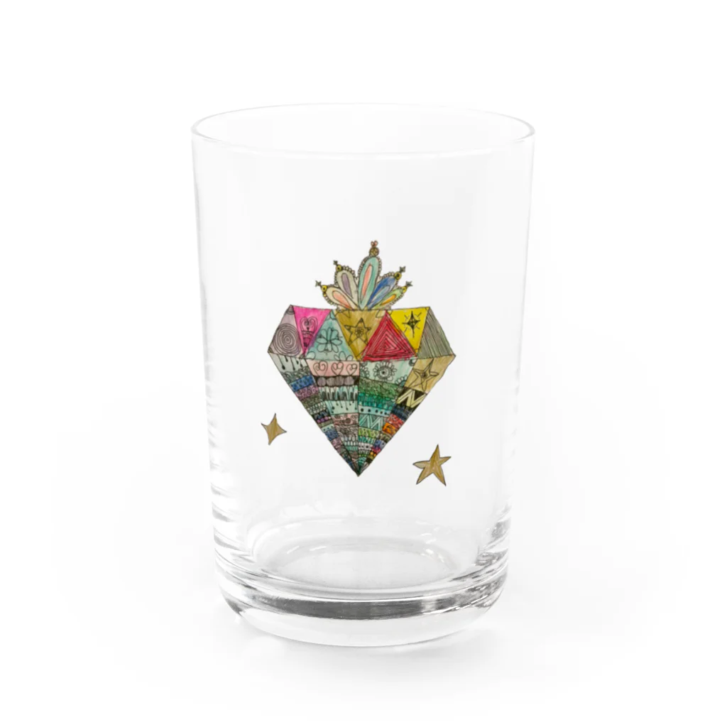 L.D.Mandalaのダイヤモンド⭐︎マンダラ Water Glass :front