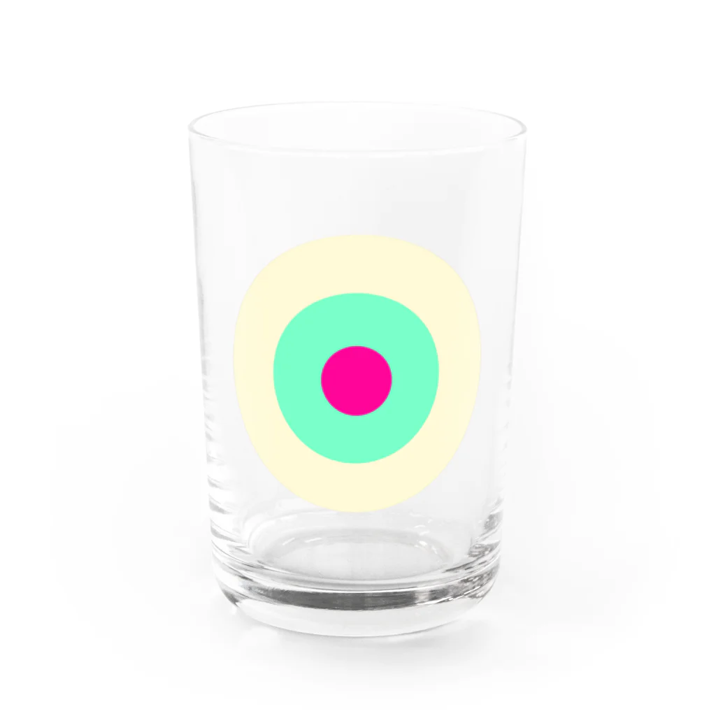 CORONET70のサークルa・クリーム・ペパーミント・ショッキングピンク2 Water Glass :front