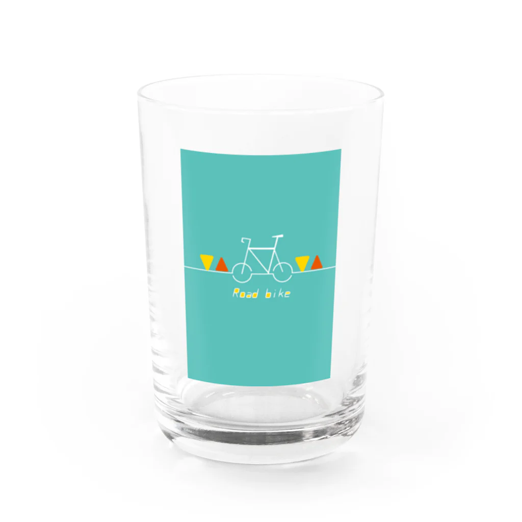 な つの自転車柄アイテム ロードバイク Water Glass :front