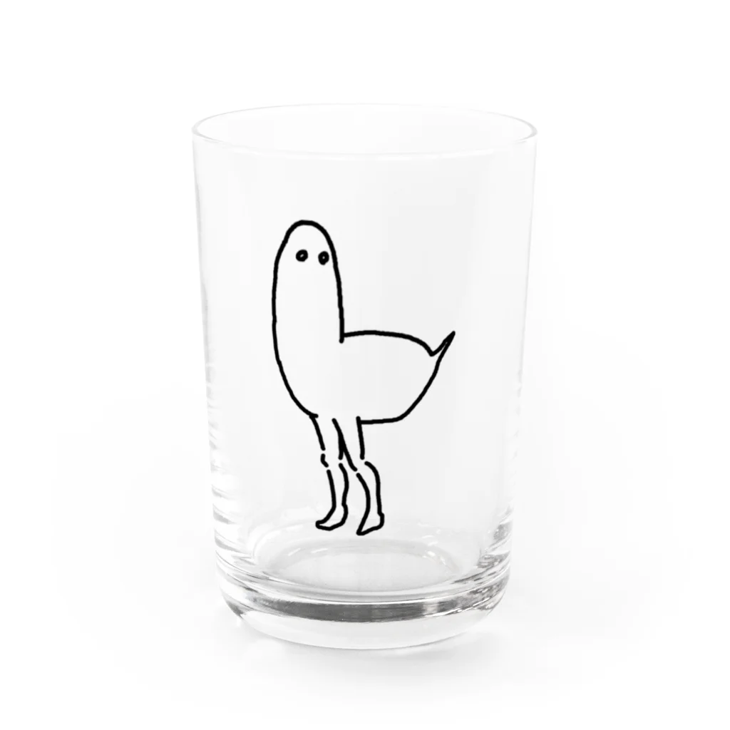 MAUMEEの人間の足がはえた鳥 Water Glass :front