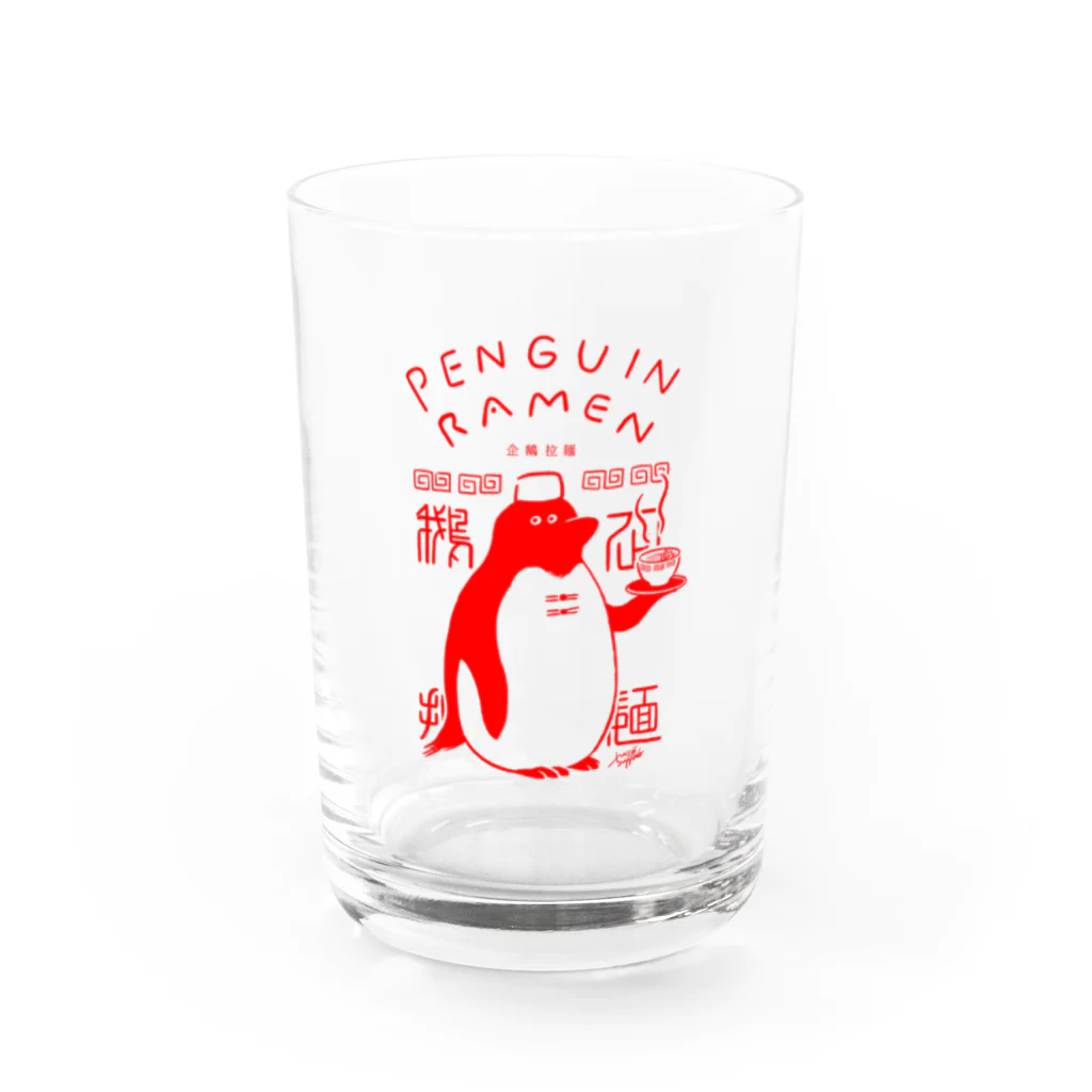 ユッカ・バッファローのペンギンラーメンコップ Water Glass :front