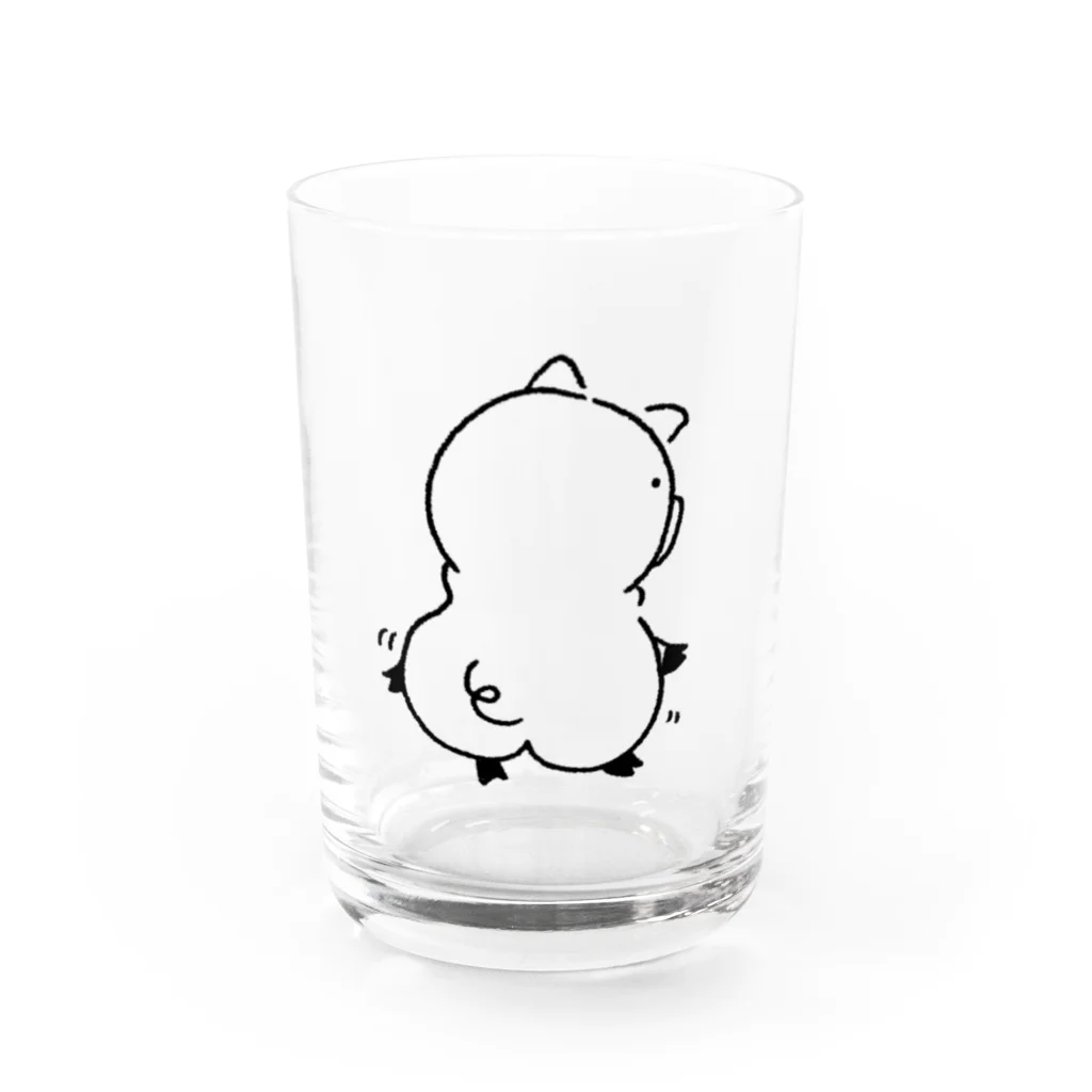 TOMOSのブタの会プリプリくん Water Glass :front