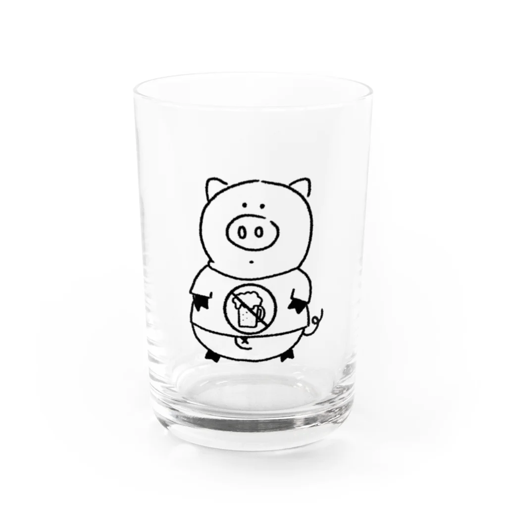 TOMOSのブタの会ノンアルラブー Water Glass :front