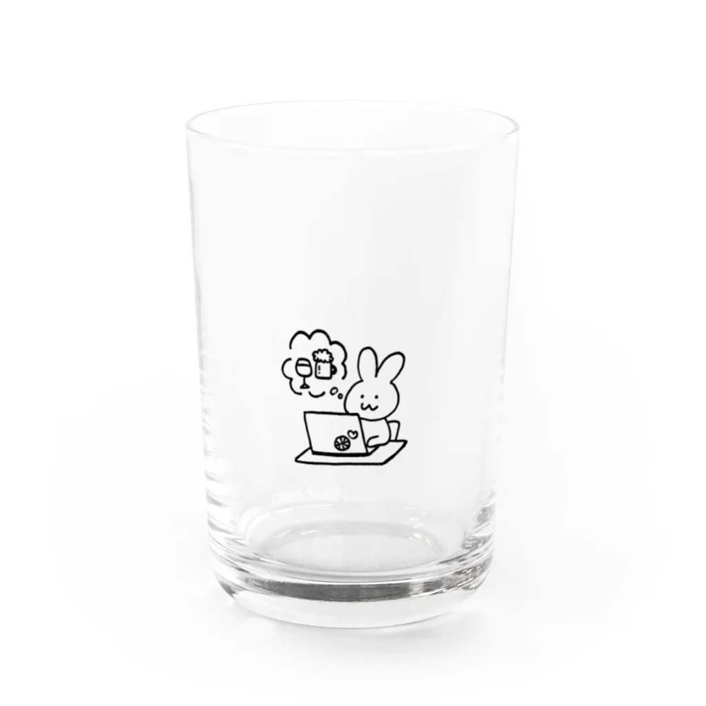 お酒とかお寿司とかうさぎのわたし Water Glass :front