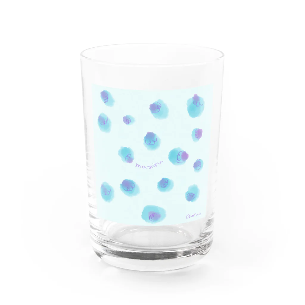 Nami colorartのBlue pattern Water Glass :front