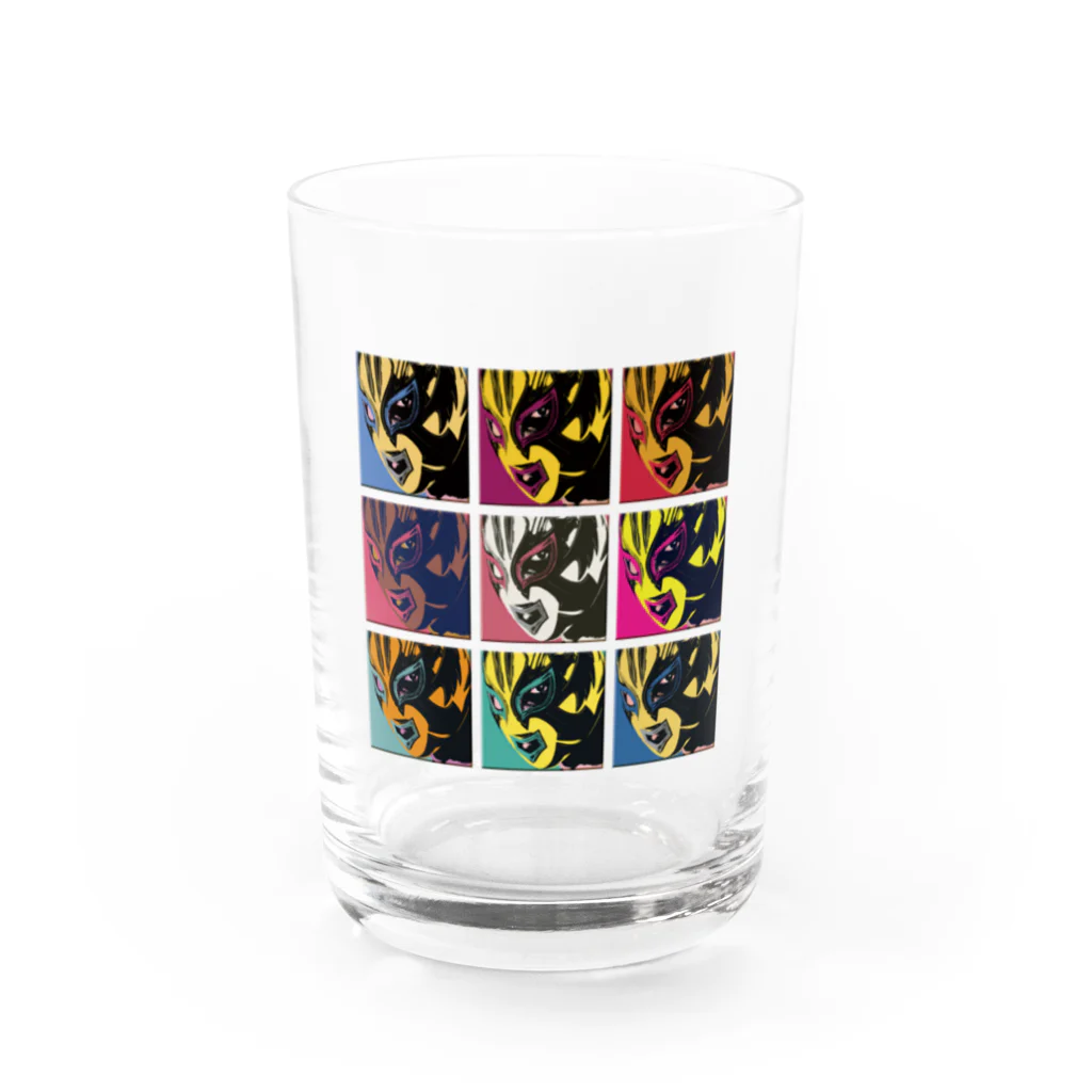 覆面MANIA＆CMLLの覆面MANIA "ANIVERSARIO 10" Water Glass :front