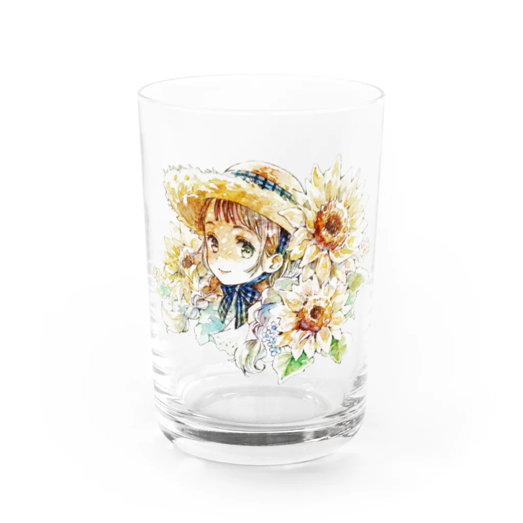 小夏一花のひまわりグラス Water Glass :front