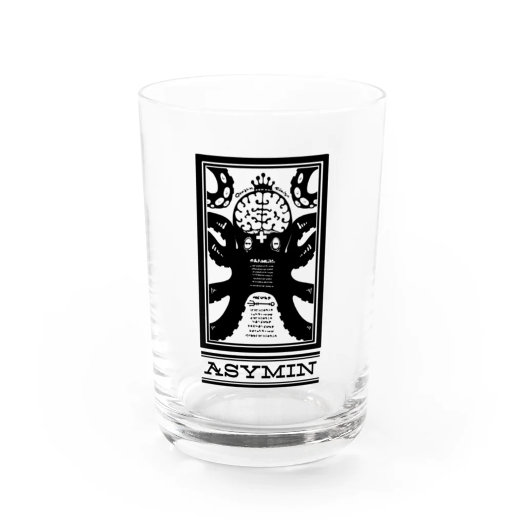 沖島 灯のASYMIN‐BLACK Water Glass :front