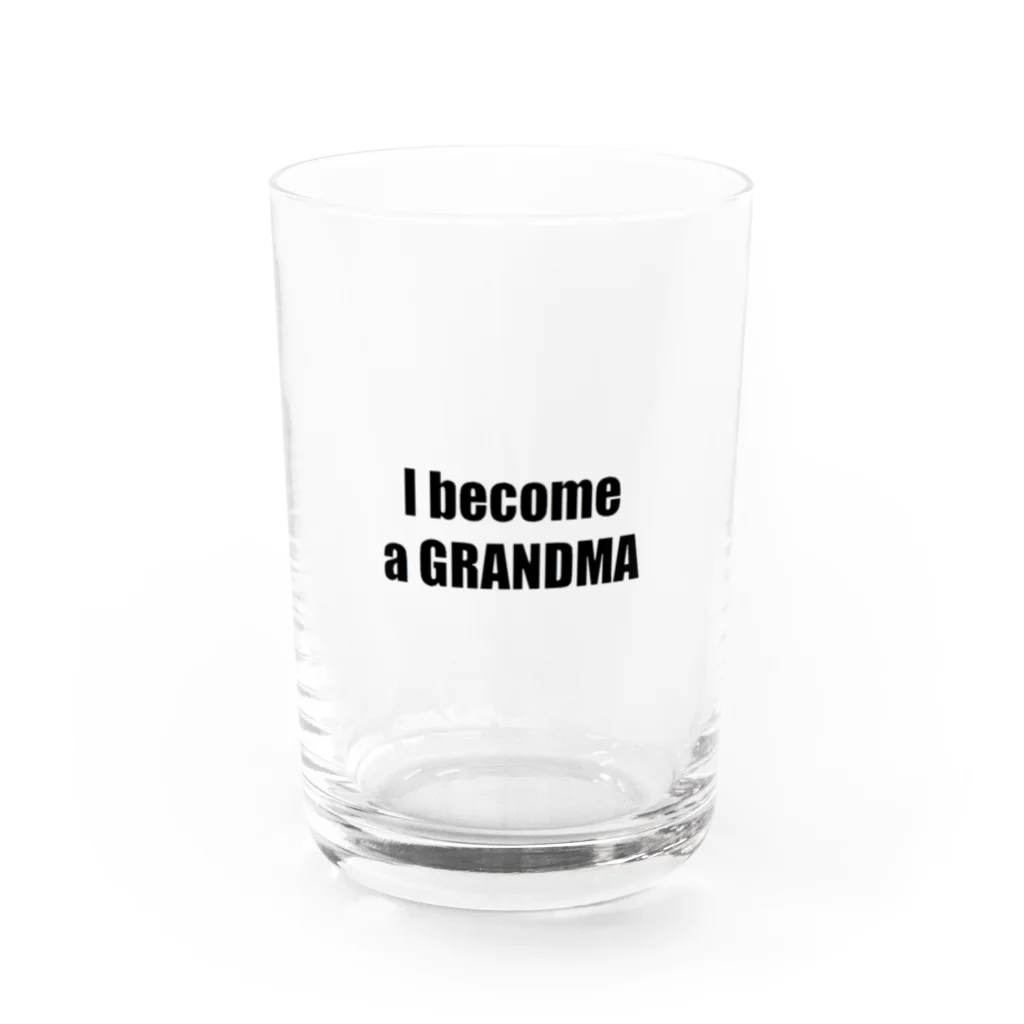 marukomekunのI become a GRANDMA Water Glass :front