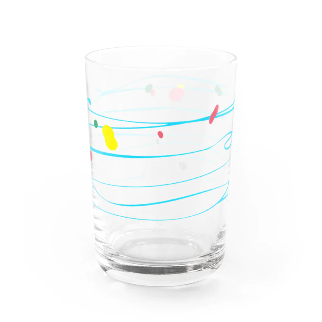 スイカ大好きマンのヨーヨー柄1 Water Glass :front