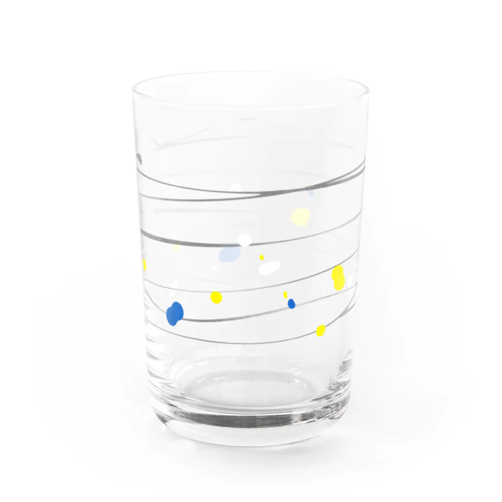 スイカ大好きマンのヨーヨー柄2 Water Glass :front