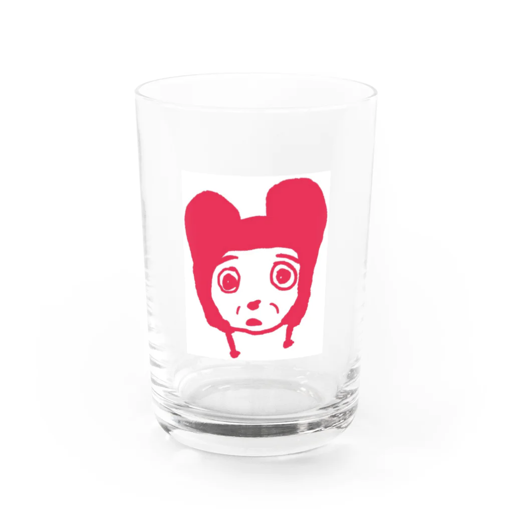 星のcapピンク Water Glass :front