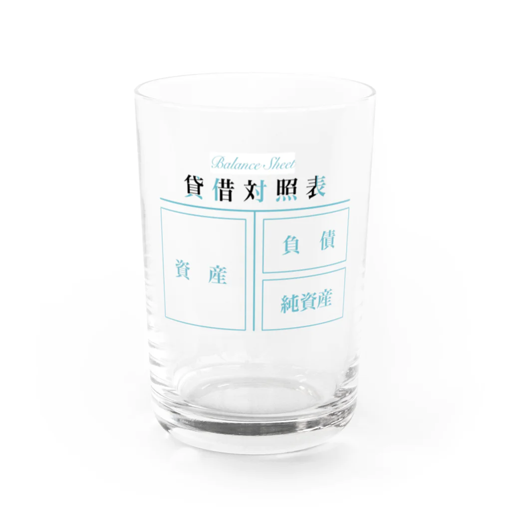 そいそいソイラテの貸借対照表(簿記) Water Glass :front