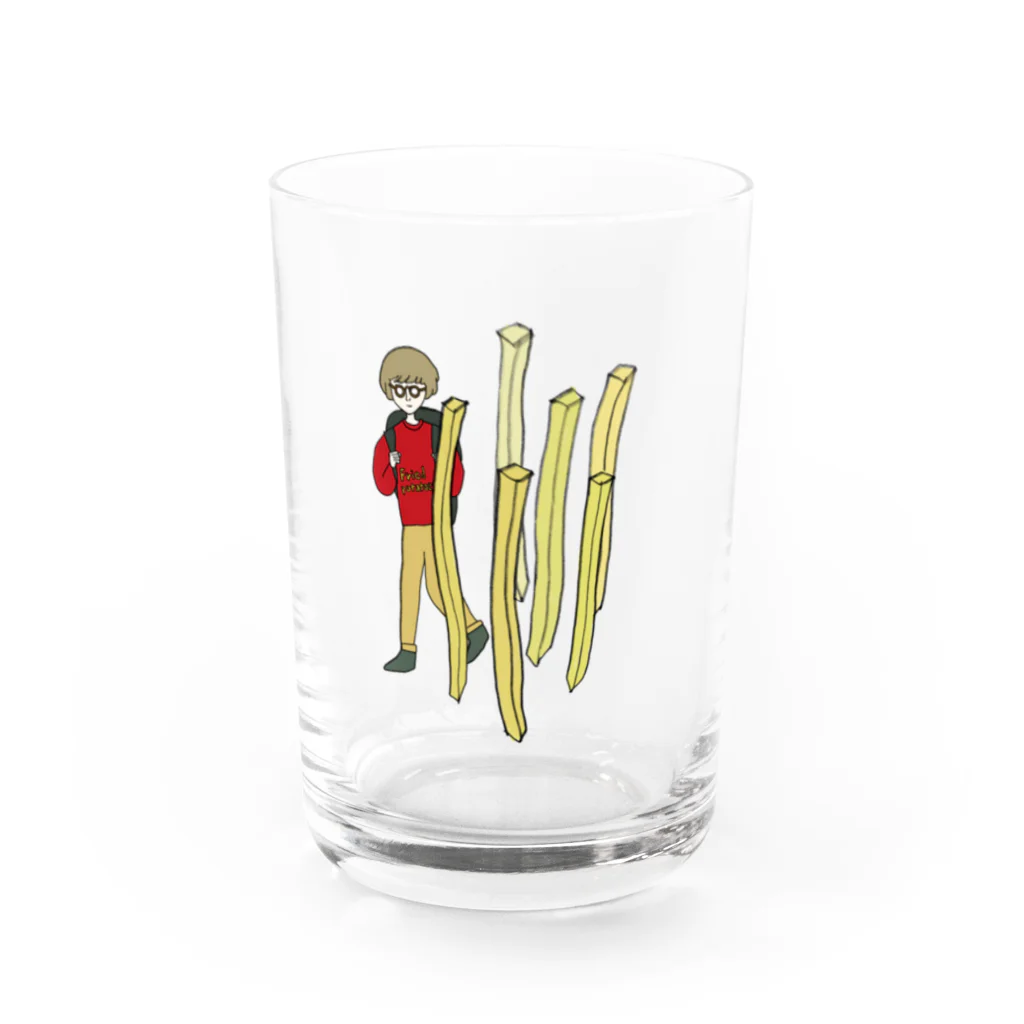 山の門のポテトから Water Glass :front