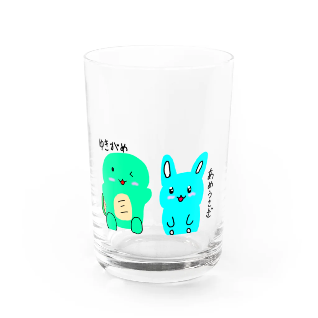 USAGI channelのはなライオン姉妹、兄弟の友達  Water Glass :front