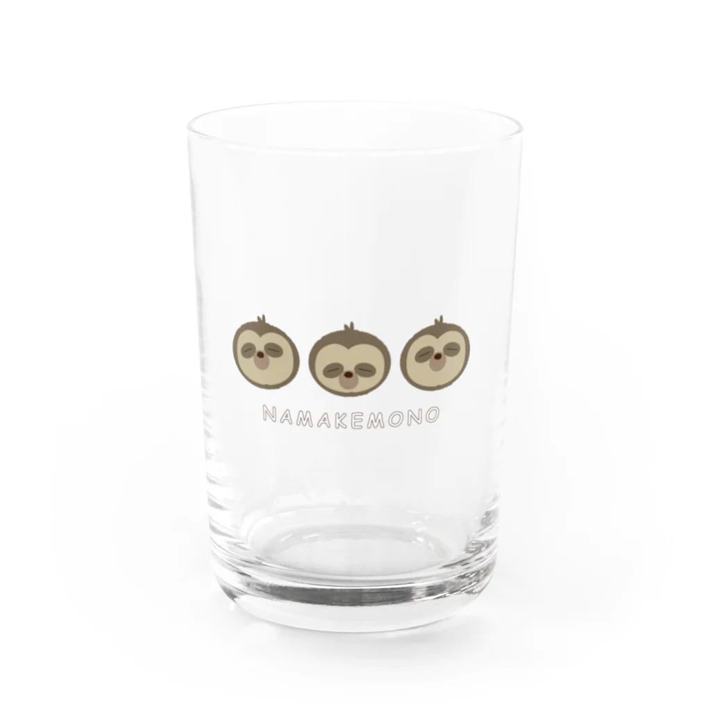 シオリのおもちゃばこのナマケモノ Water Glass :front