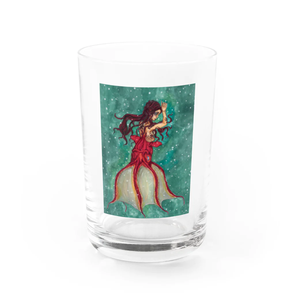 Nellyhime のアートのファンタジー マーメイド  Water Glass :front