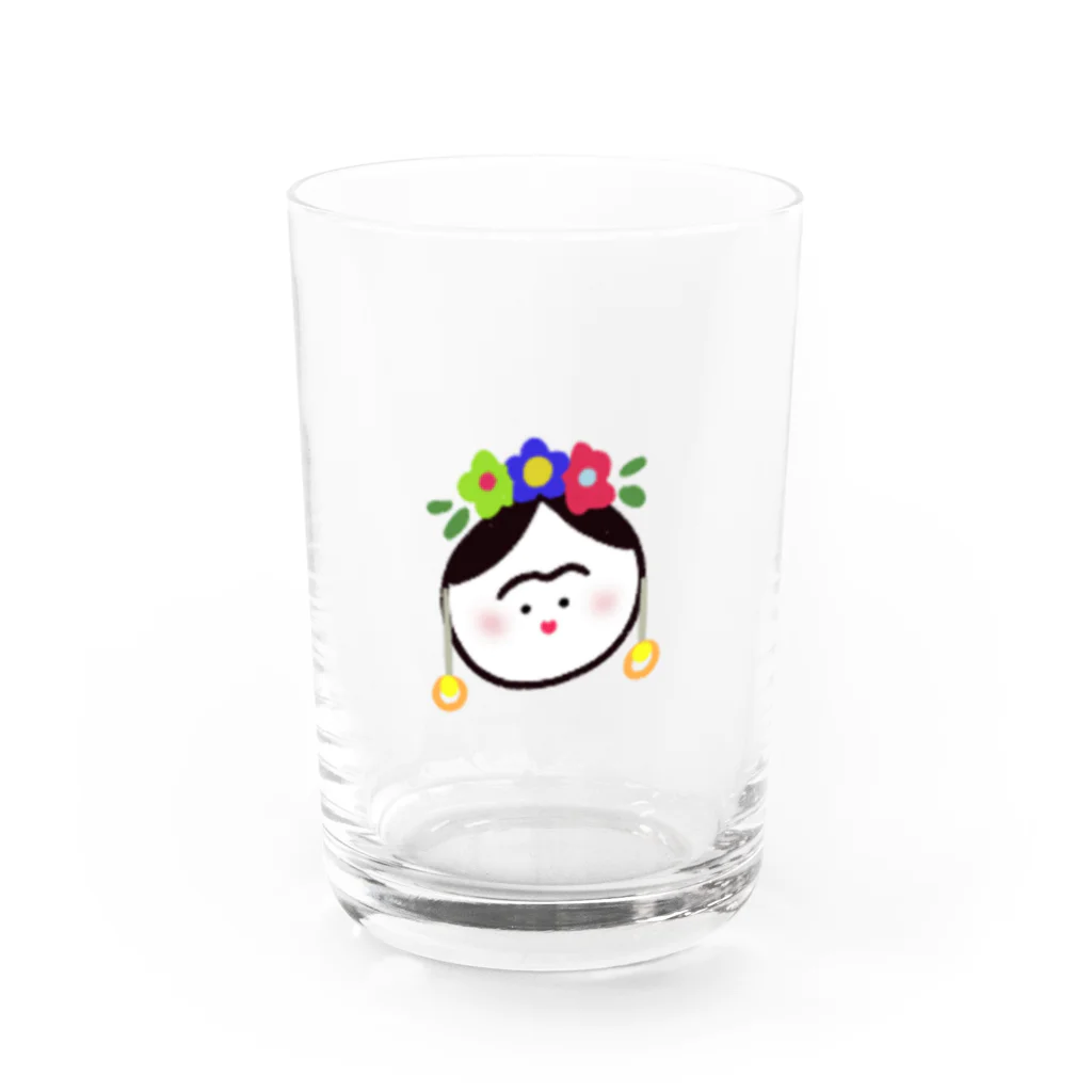 ☺︎☺︎☺︎のフリーダカーロちゃん Water Glass :front