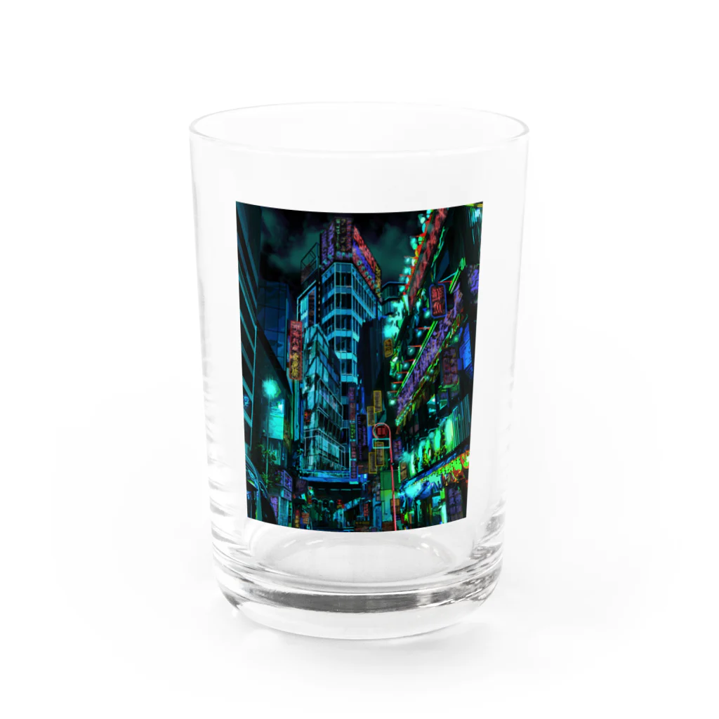 aero_acidのcyberpunk  tokyo Water Glass :front