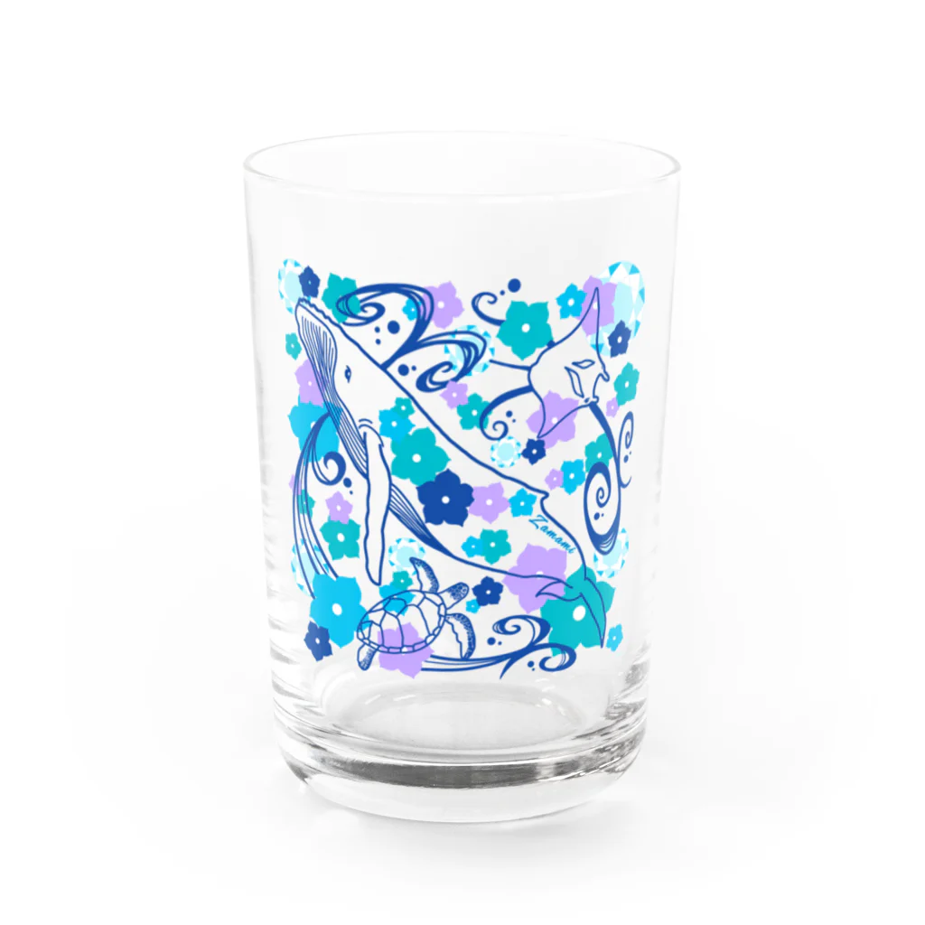 Aquagirl Zamami のZamami サマーシーフラワー Water Glass :front